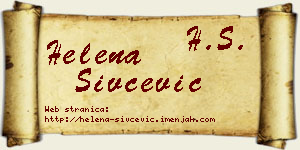 Helena Sivčević vizit kartica